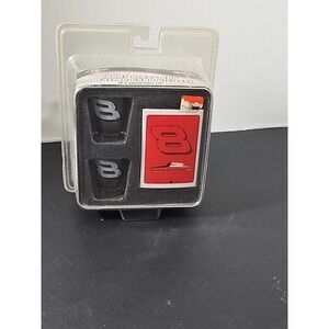 Dale Earnhardt Jr Nascar Shot Glass And Playing Card Gift Set in collectible Tin